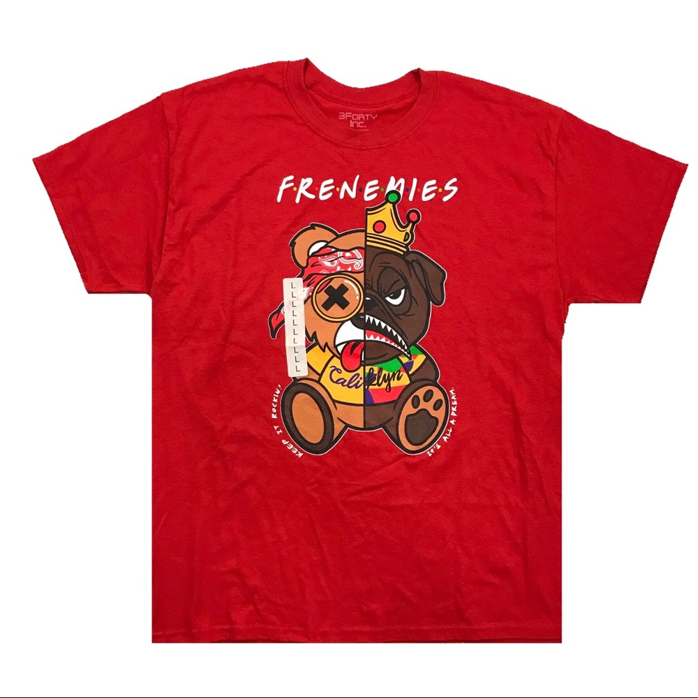 Men’s “Frenemies” Tee. Size Large